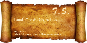 Tomásch Sarolta névjegykártya