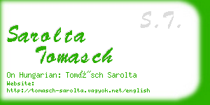 sarolta tomasch business card